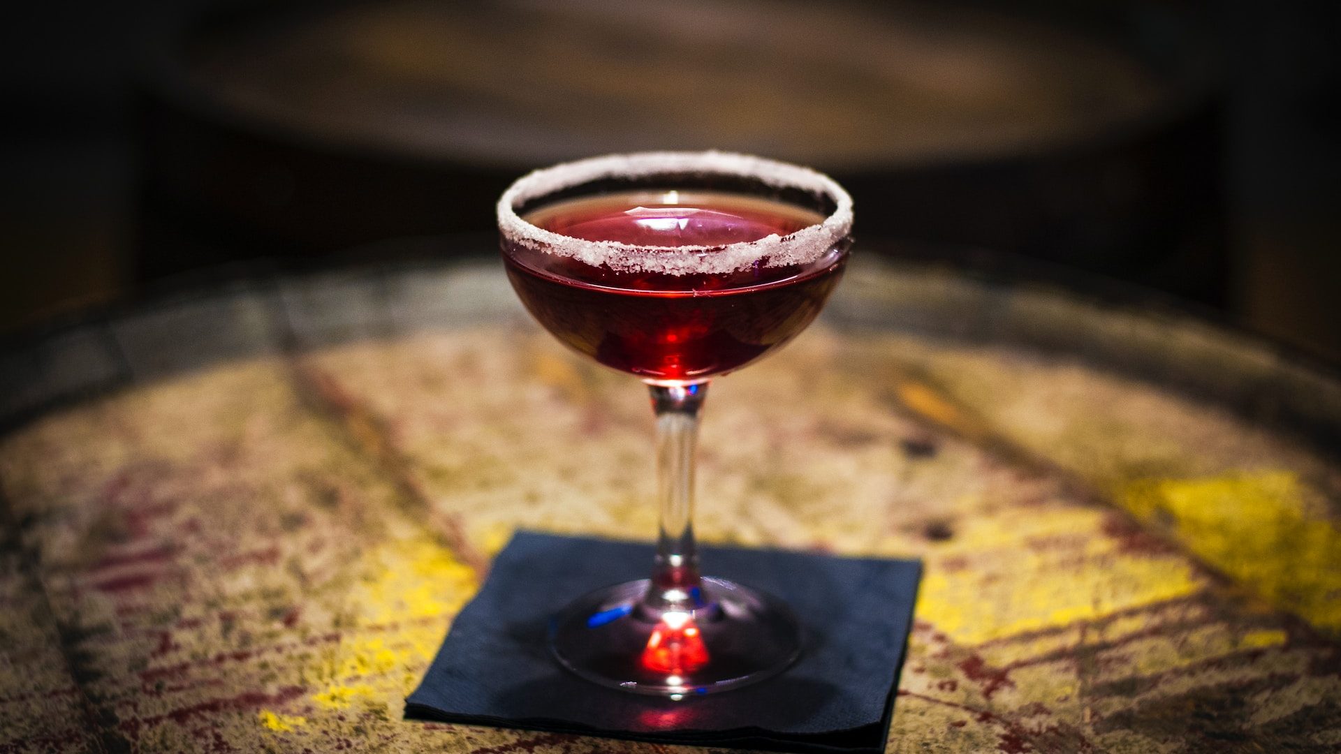 Cocktail rouge avec alcool